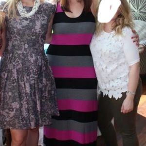 Calvin Klein Striped Maxi Dress